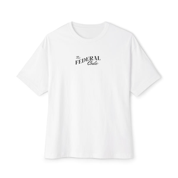 Unisex Oversized Boxy Tee The Federal Code Logo Black